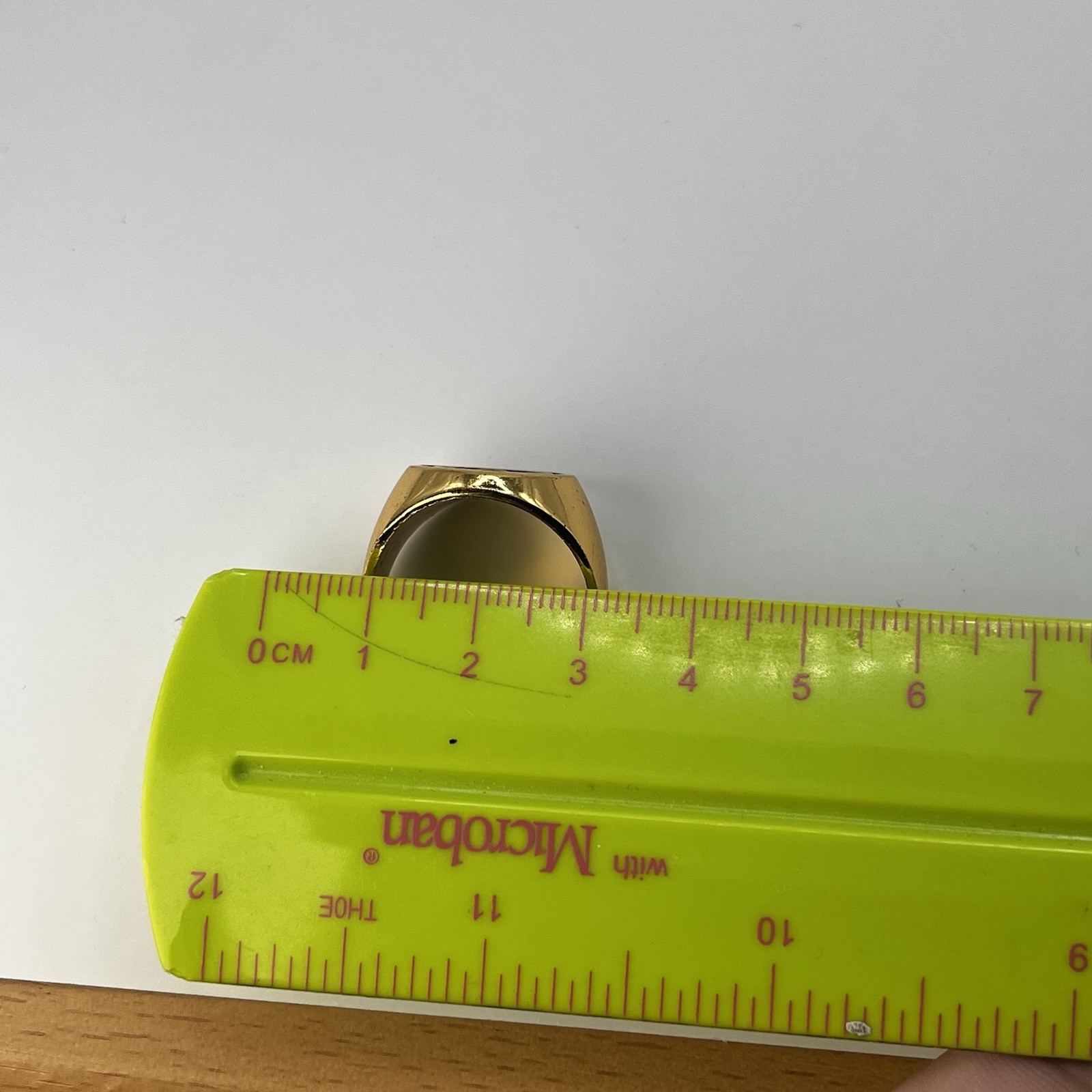 Gold Mercedes Style Logo Ring Black Emblem Mens Statement Fashion Jewelry
