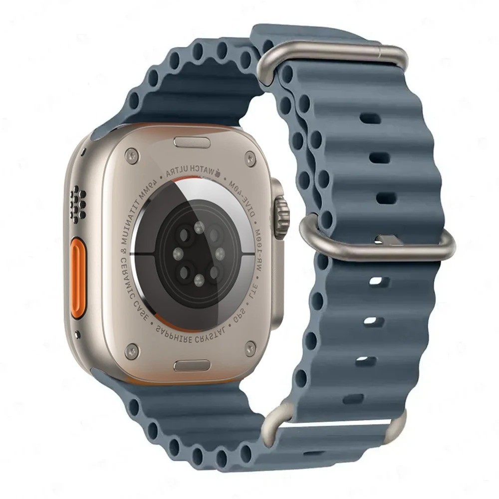 Ocean Band for Apple Watch Ultra 3/11/10/9/8/7/6/SE Silicone Strap Waterproof