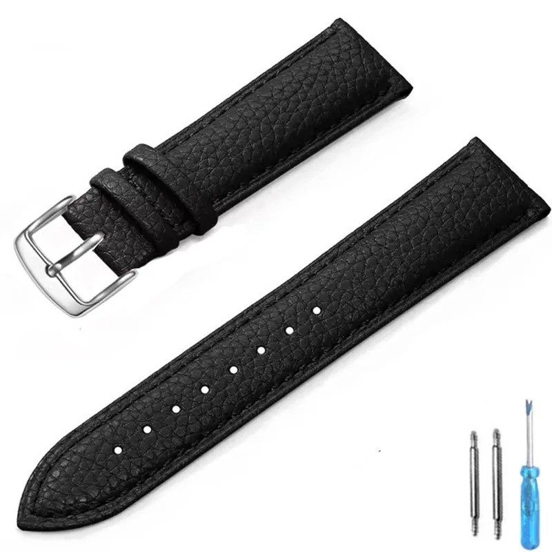 Genuine Leather Watch Strap for Man Women High-quality Wrist Watchband + Tool