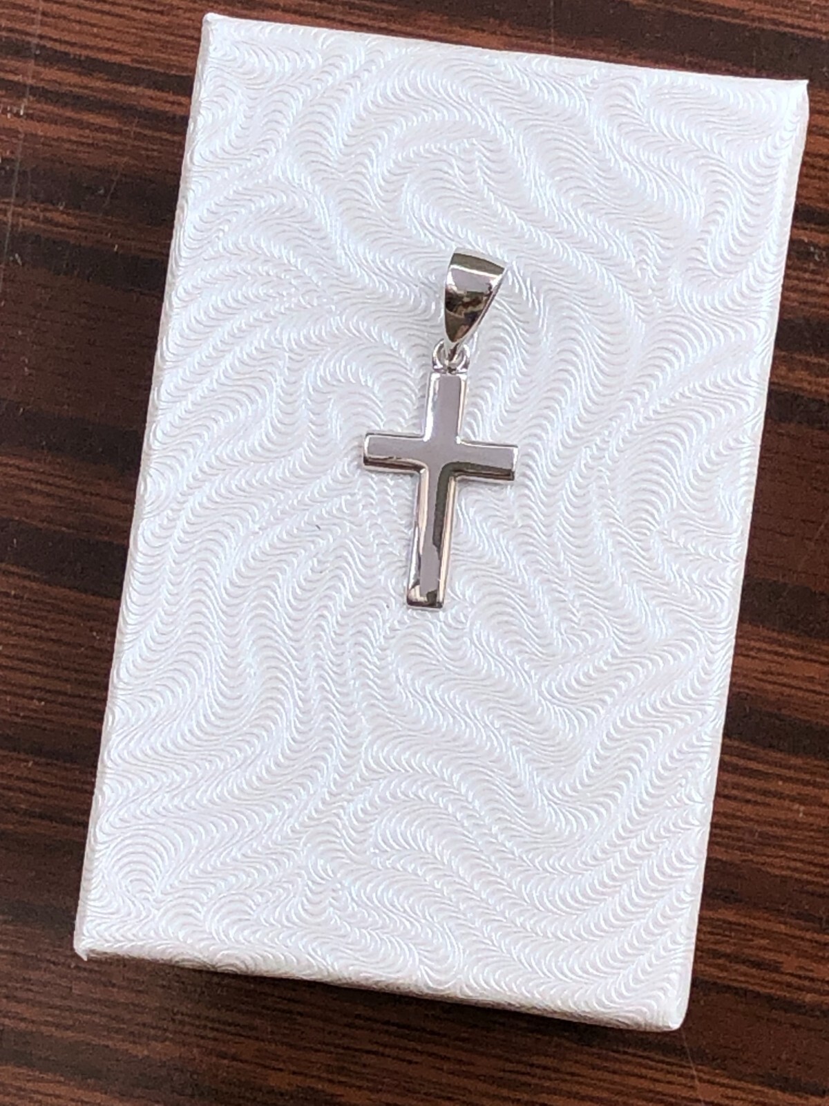 925 Sterling Silver Small Plain Cross Pendant Men Women 16.5mm(0.65″) /26mm