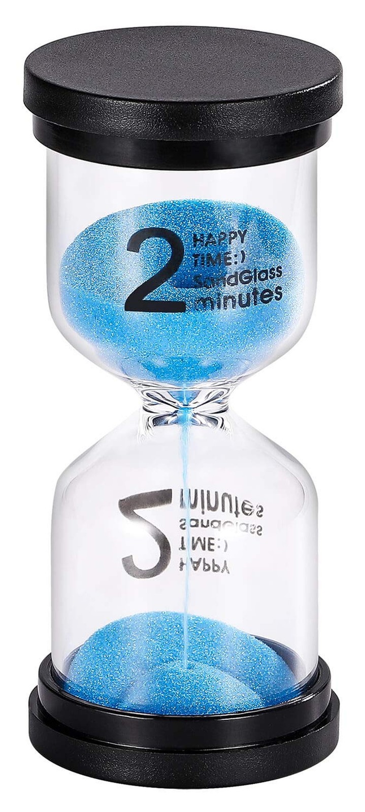 Sand Timer 2 Minute Hourglass Timer: Colorful Small Blue Sand Clock 2 Min, Pl…