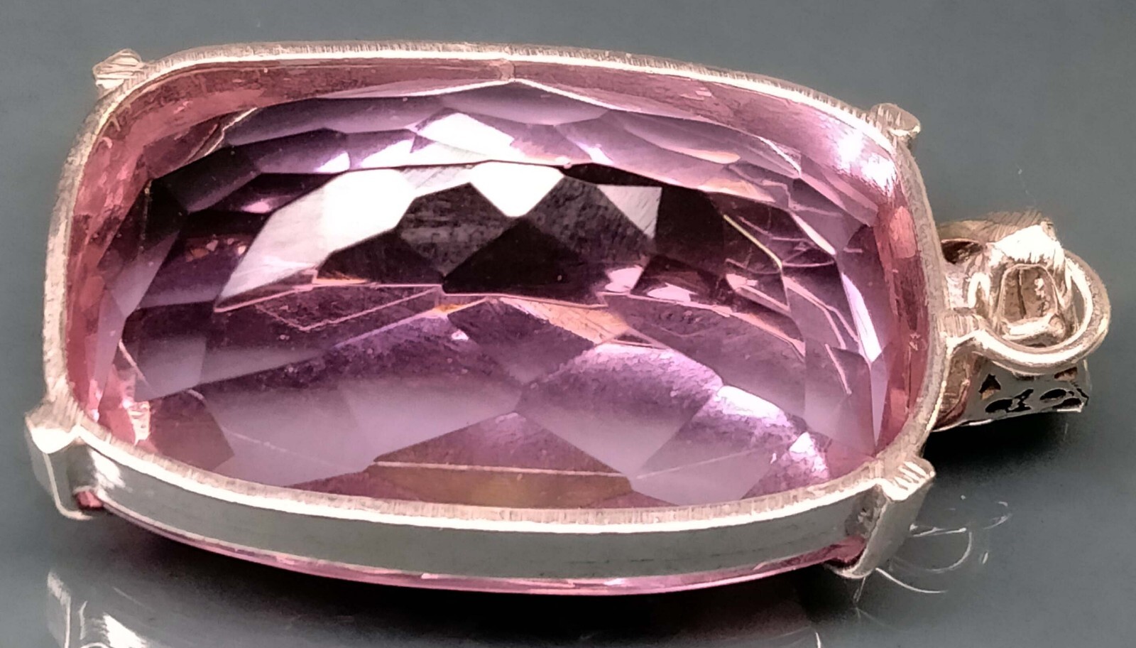 Pendant Pink Topaz Cushion Cut 100.00 Ct EGL Certified Natural Gemstone PD030