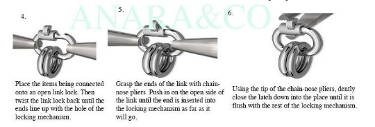 925 Sterling Silver Link Lock Jump Ring Charm Pendant Secure Holder Connector