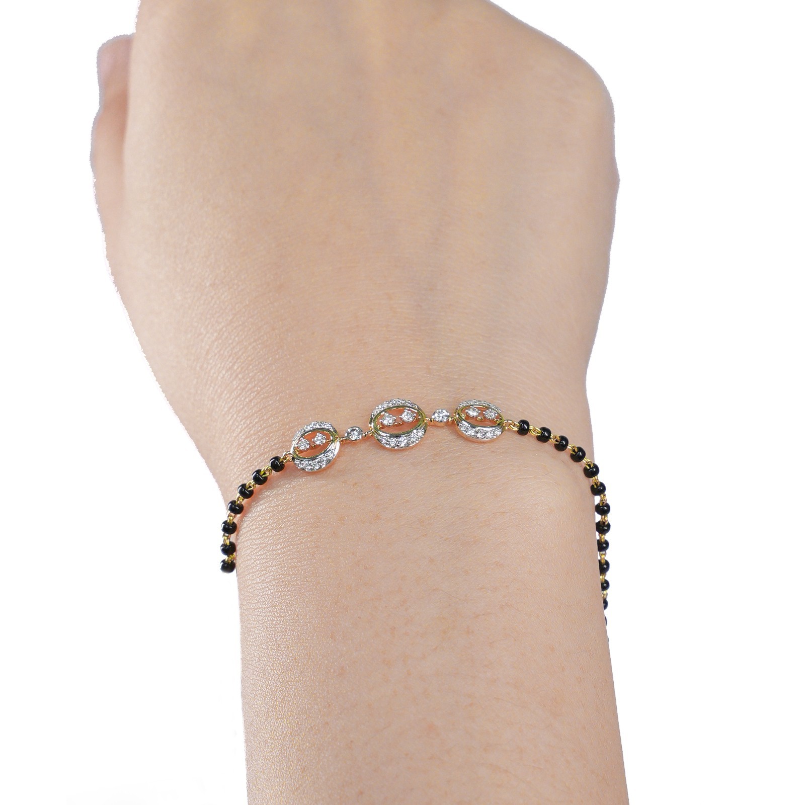 18 KARAT MANGALSUTRA BRACELET | NATURAL DIAMOND | IGI CERTIFIED | YELLOW GOLD