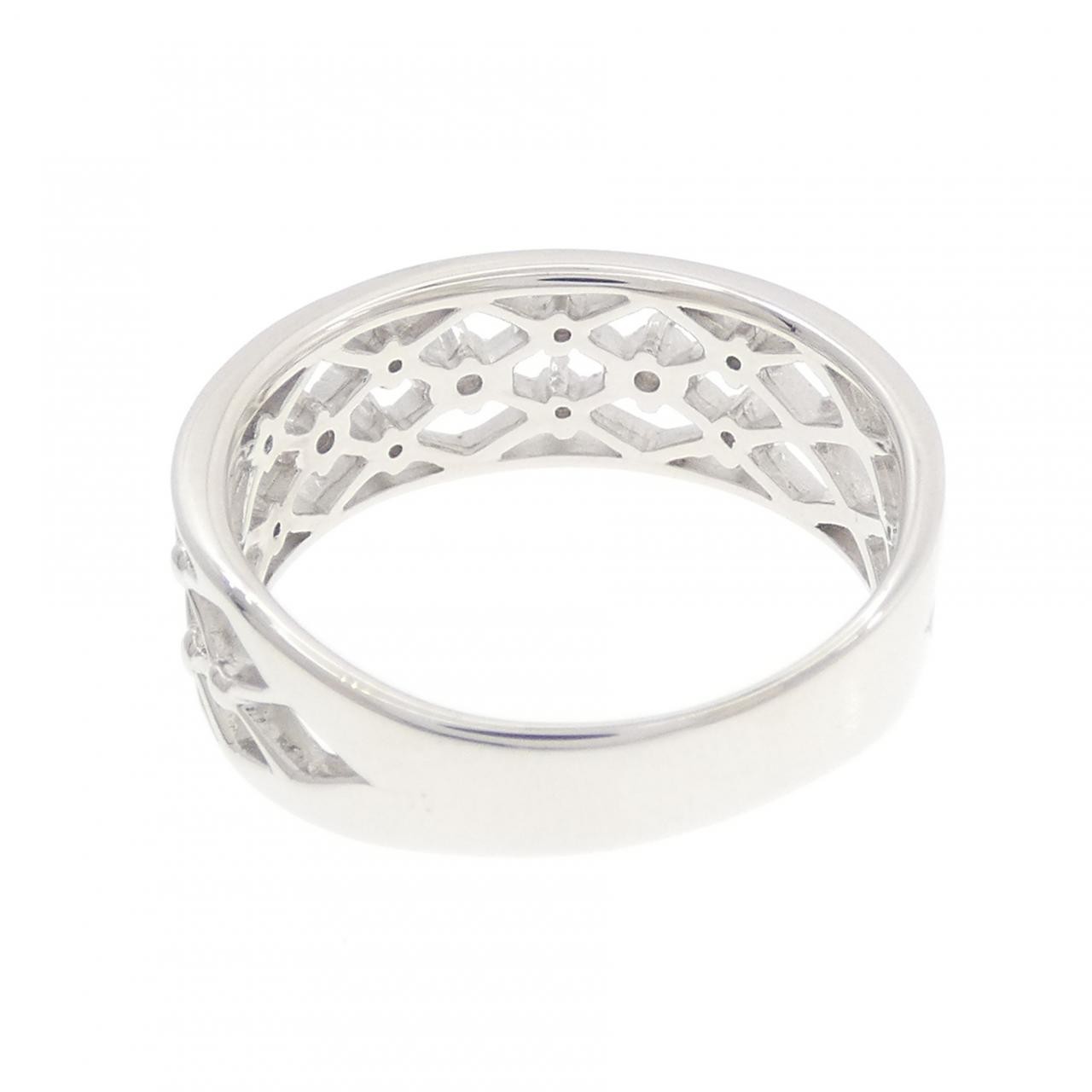 Authentic K18WG Diamond Ring 0.14CT #230-000-488-5879