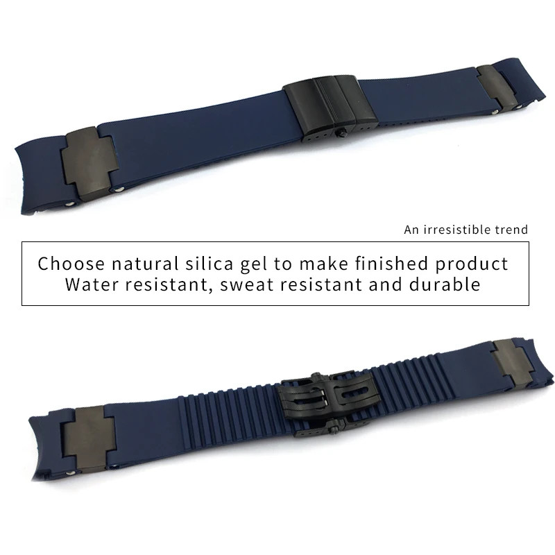 22 25mm Silicone Watch Band Strap For Ulysse Nardin DIVER 263 Bracelet