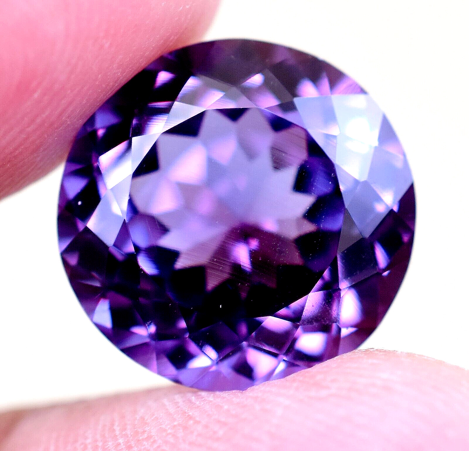 Natural 5.05 Ct Purple Sapphire Round Shape Certified Loose Gemstone With Gift