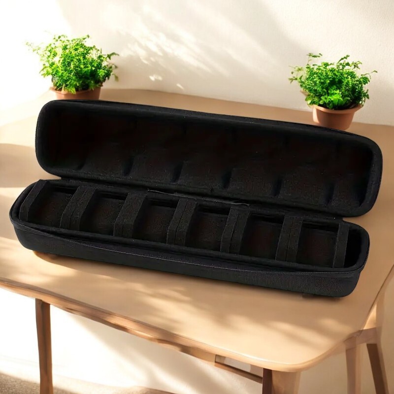 6 Slots Travel Watch Roll Case Wristwatch Display Case Watch Storage Box