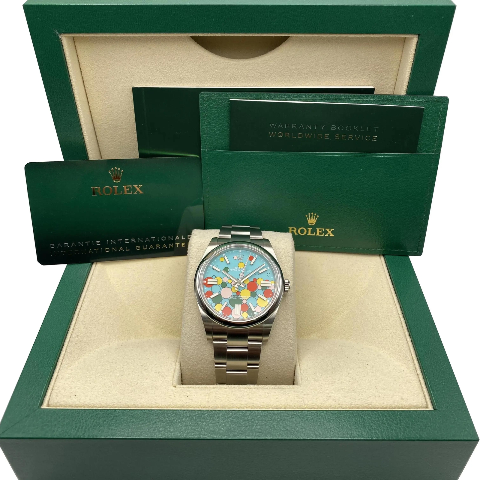 Rolex Oyster Perpetual 41mm Steel Celebration Dial Oyster Automatic Watch 124300