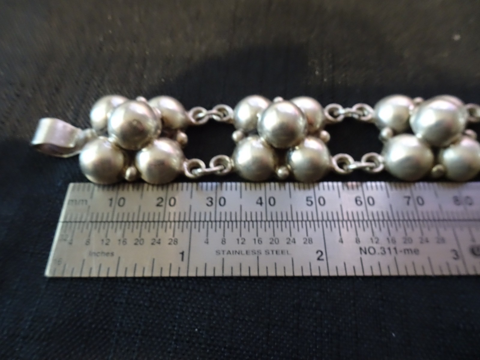 # 506-VINTAGE STERLING SILVER MEXICO SILVER BRACELET-VERY NICE