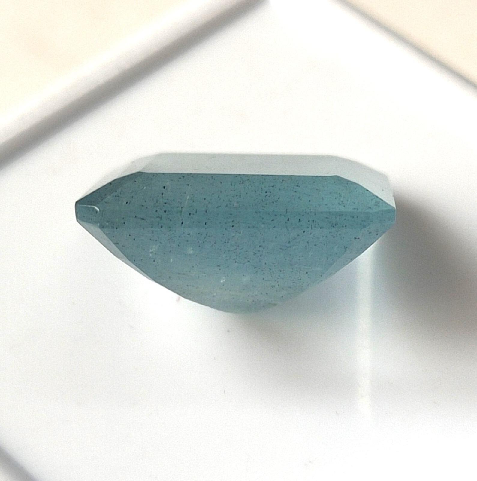 12.60 Carat Natural Blue Aquamarine 15.5X14.7 mm Octagon Cut Faceted Loose Stone