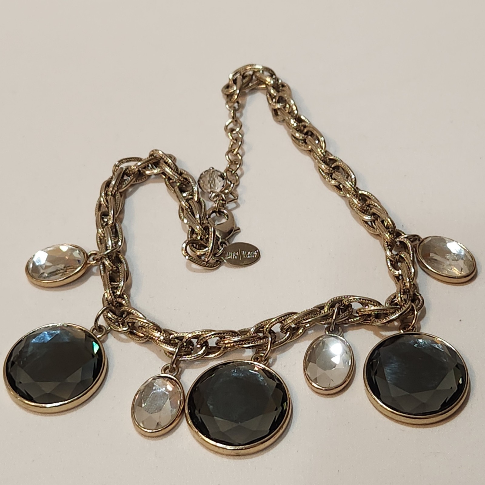 White House Black Market Lot 3 Jewelry Necklaces Earrings Crystal Gold Tone WHBM