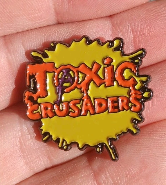 Toxic Crusaders Logo Enamel Pin 80s 90s Cartoon Retro Video Game Comic Books