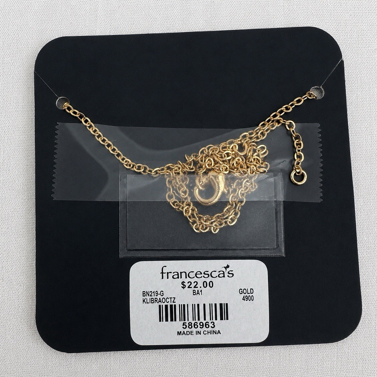 Libra Astrology Necklace 20K Gold Plated NWT Zodiac Francesca’s Collection