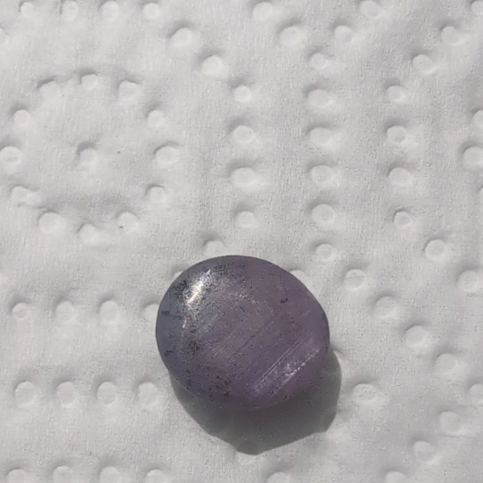 Purple Star Sapphire Found In Franklin N.C. 9.5 Carat Glows Under Blacklight.