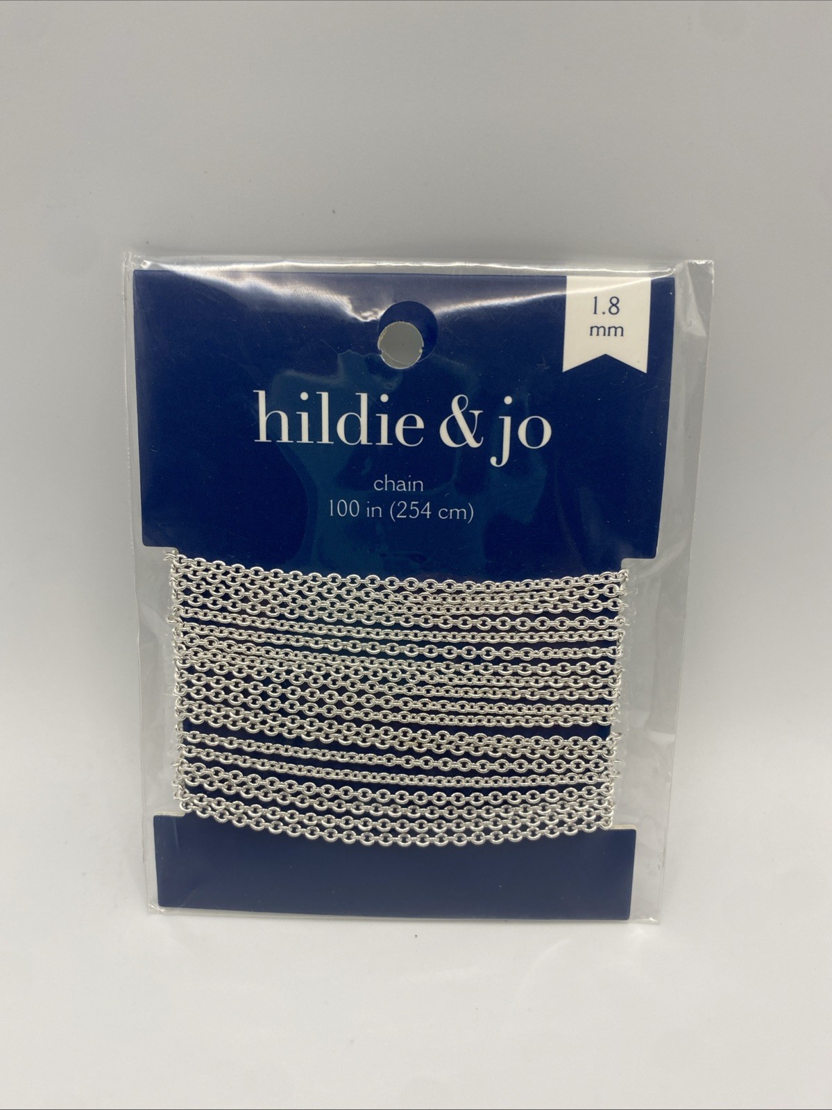 Hildie & Jo Costume Silver Jewelry 100Inch (254cm) DIY Chain Necklace 1.8 mm
