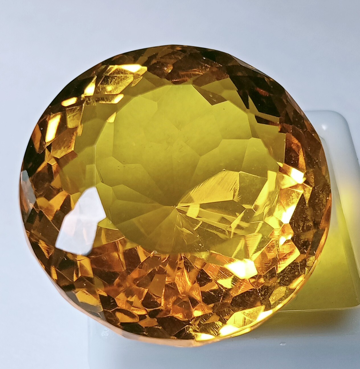 A++ Round Cut Yellow Natural Brazilian Topaz 100 Ct EGL Certified Loose Gemstone