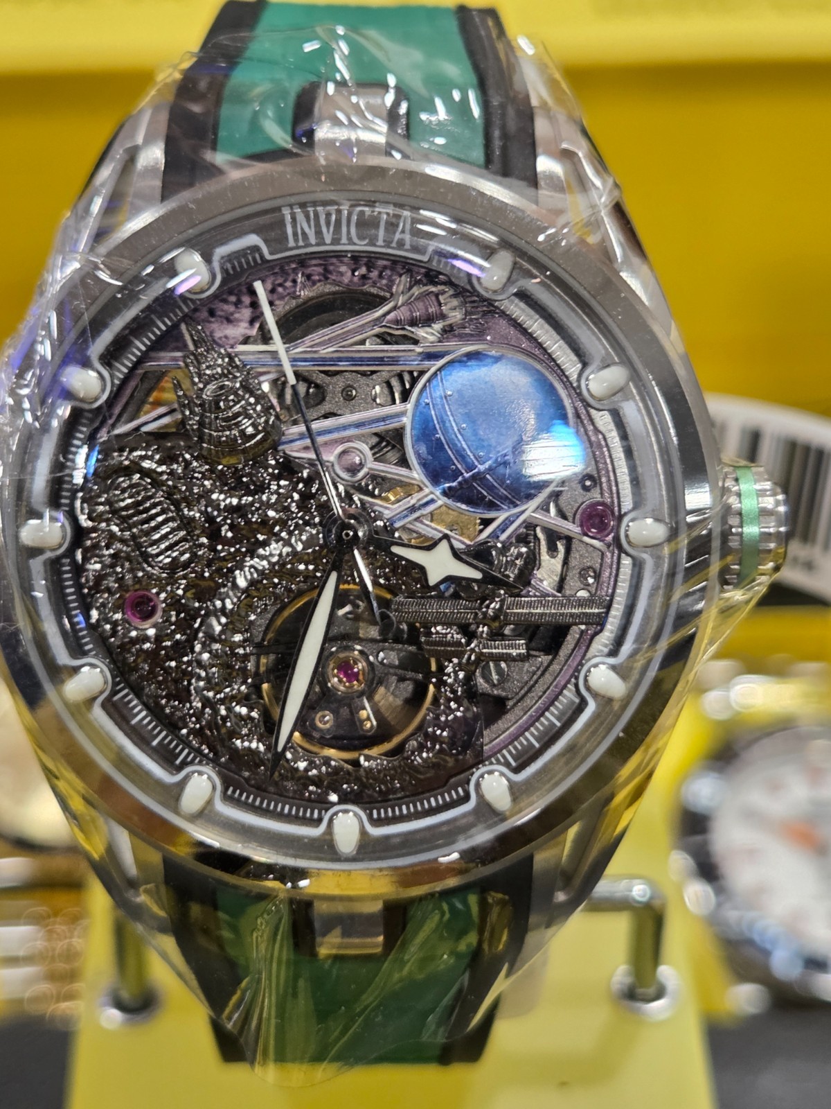 69528 Invicta Celestial Naosia Automatic Watch w/ Skeleton Dial -44.5mm, Green