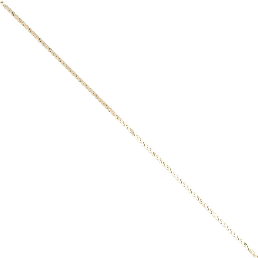 1.2mm Serpentine Link Chain 19.5″ Necklace 14k Yellow Gold 3.29 Grams