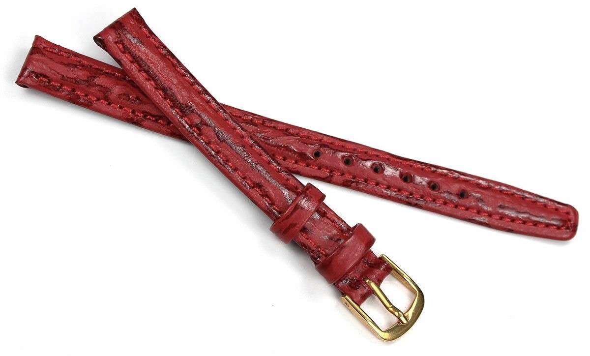 10mm Real Shark leather Band handmade Germany Graf red Watch Strap