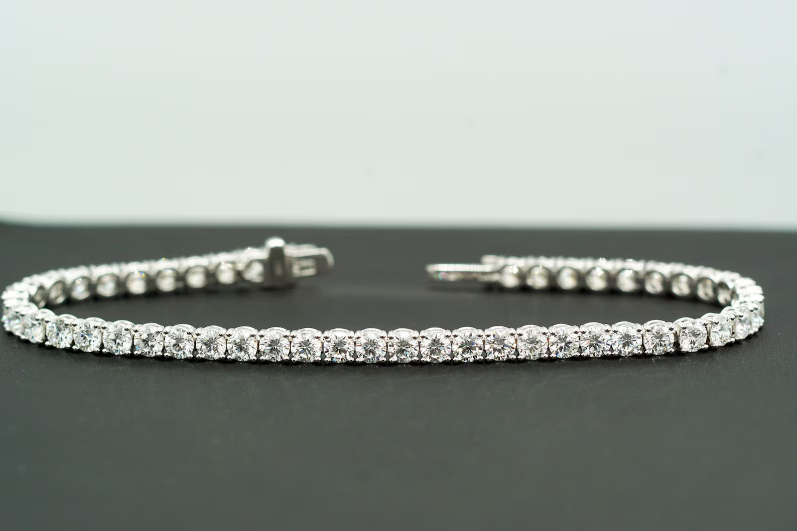14k Gold 1 to 15 Carat Real Natural Round Cut Diamond Tennis Bracelet for Women