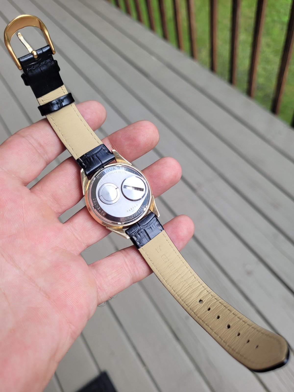 Bulova Accutron 214 (back set) Railroad Approved Gold Filled Watch Runs!