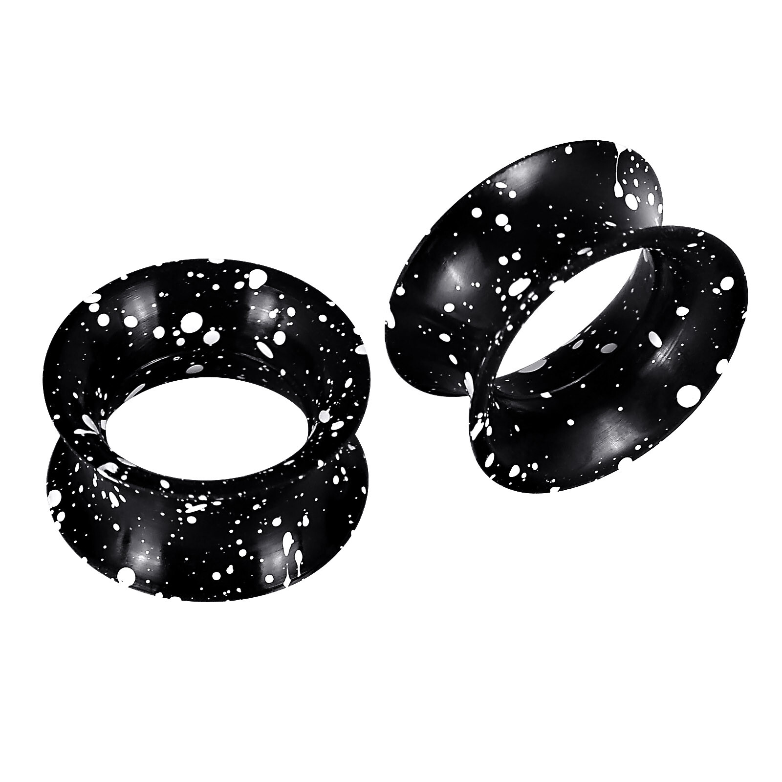 2Pcs Ultra Thin Ear Tunnel Plugs Hollow Silicone Ear Gauge Expander Soft Earlets