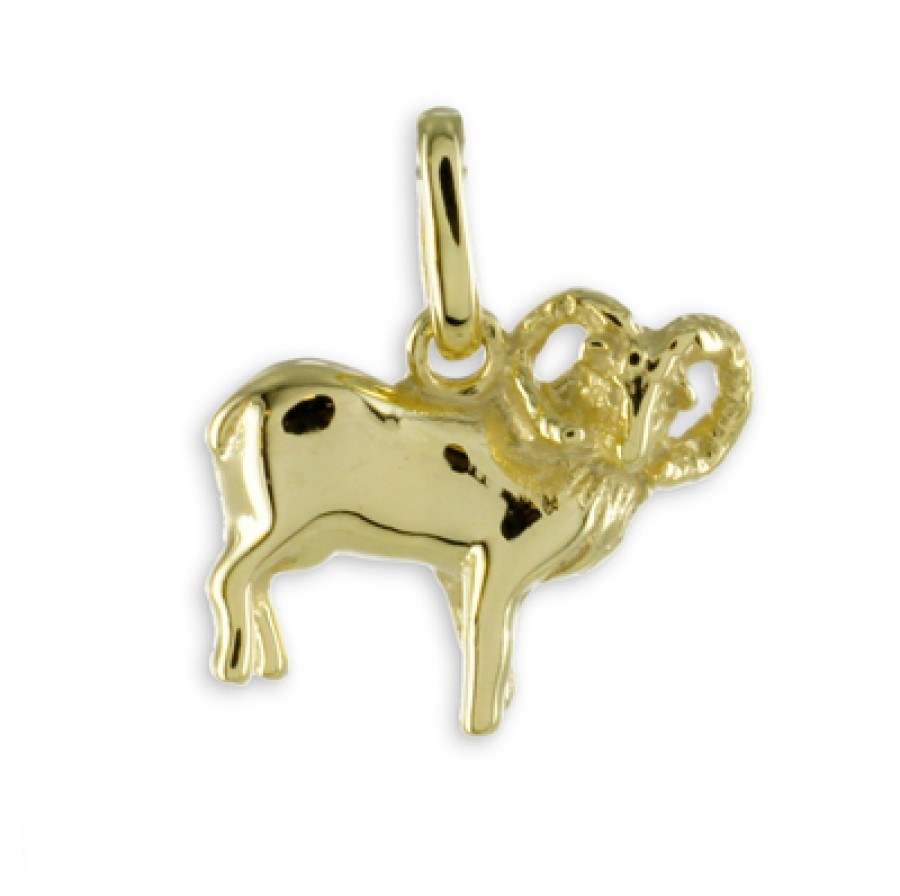 Zodiac Pendant Gold 333 Zodiac 22mm No Chain
