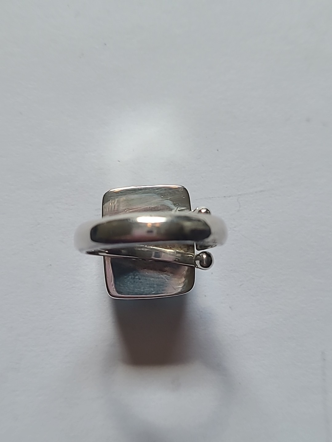 Stunning Sajen Sterling Silver Faceted Blue Ocean Quartz Gemstone Ring Size 6.5