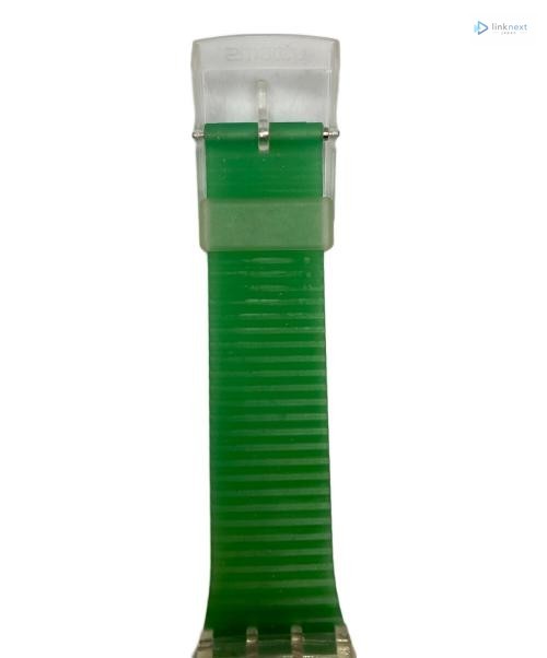 Swatch Automatic Men’s Watch Green Strap Transparent Case
