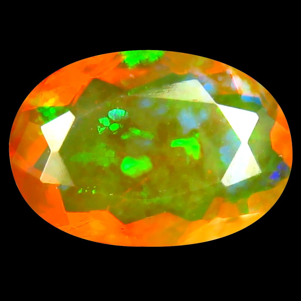 1.67 ct Oval (11.20 x 7.69 mm) Un-Heated Ethiopia Rainbow Opal Stone
