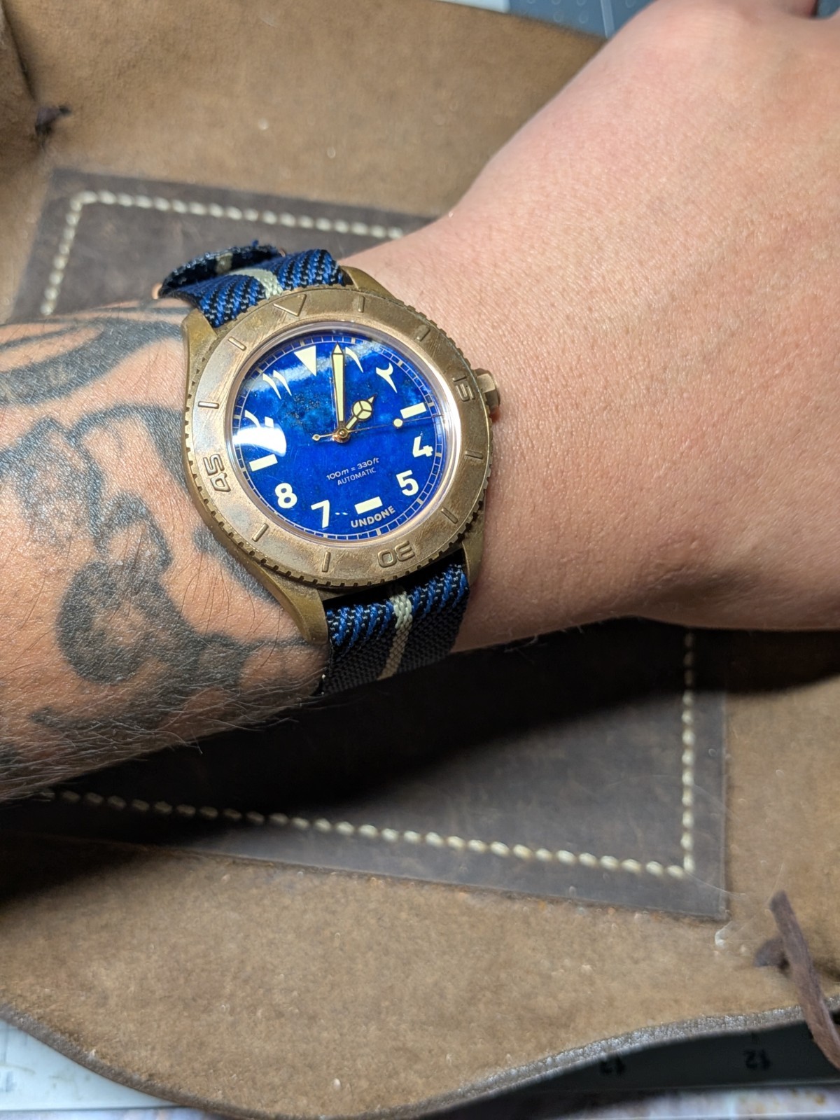Undone Basecamp Arabian Nights Limited Edition Bronze Lapis Lazuli Watch