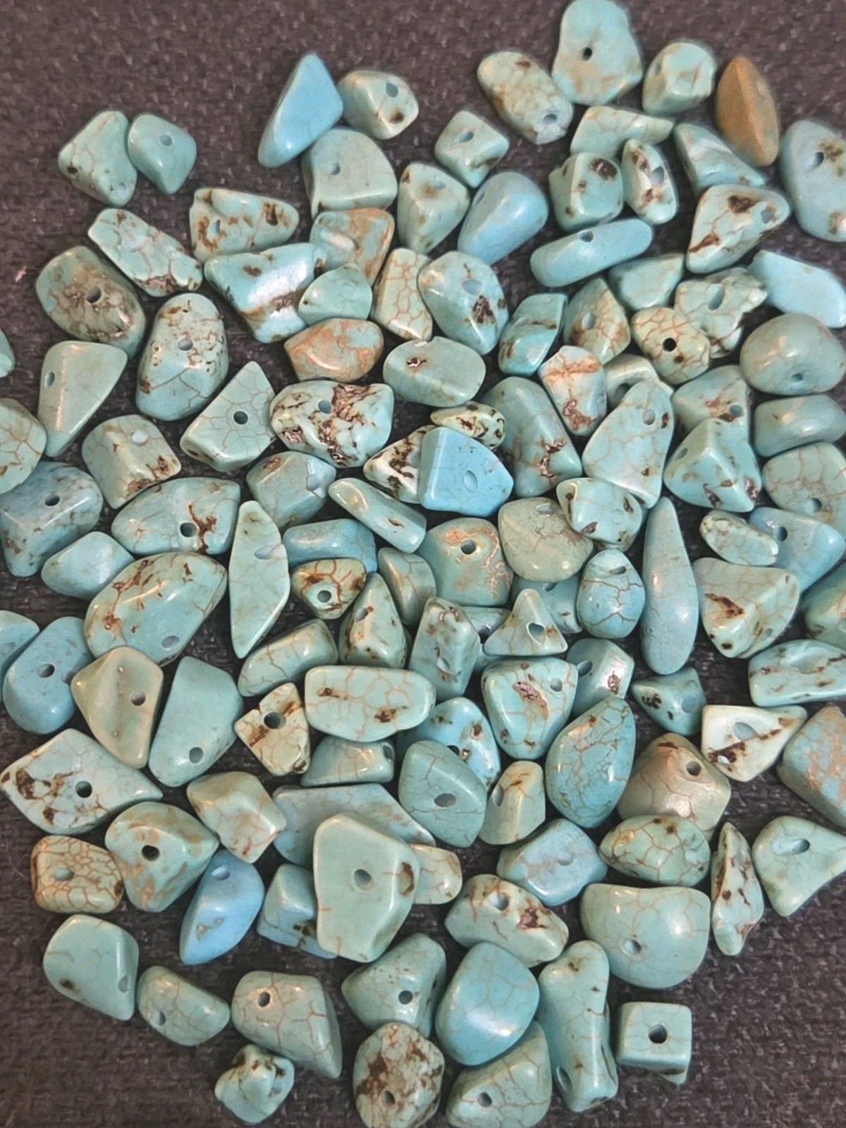 LOT 120 CT. Natural TURQUOISE VINTAGE Chip Beads