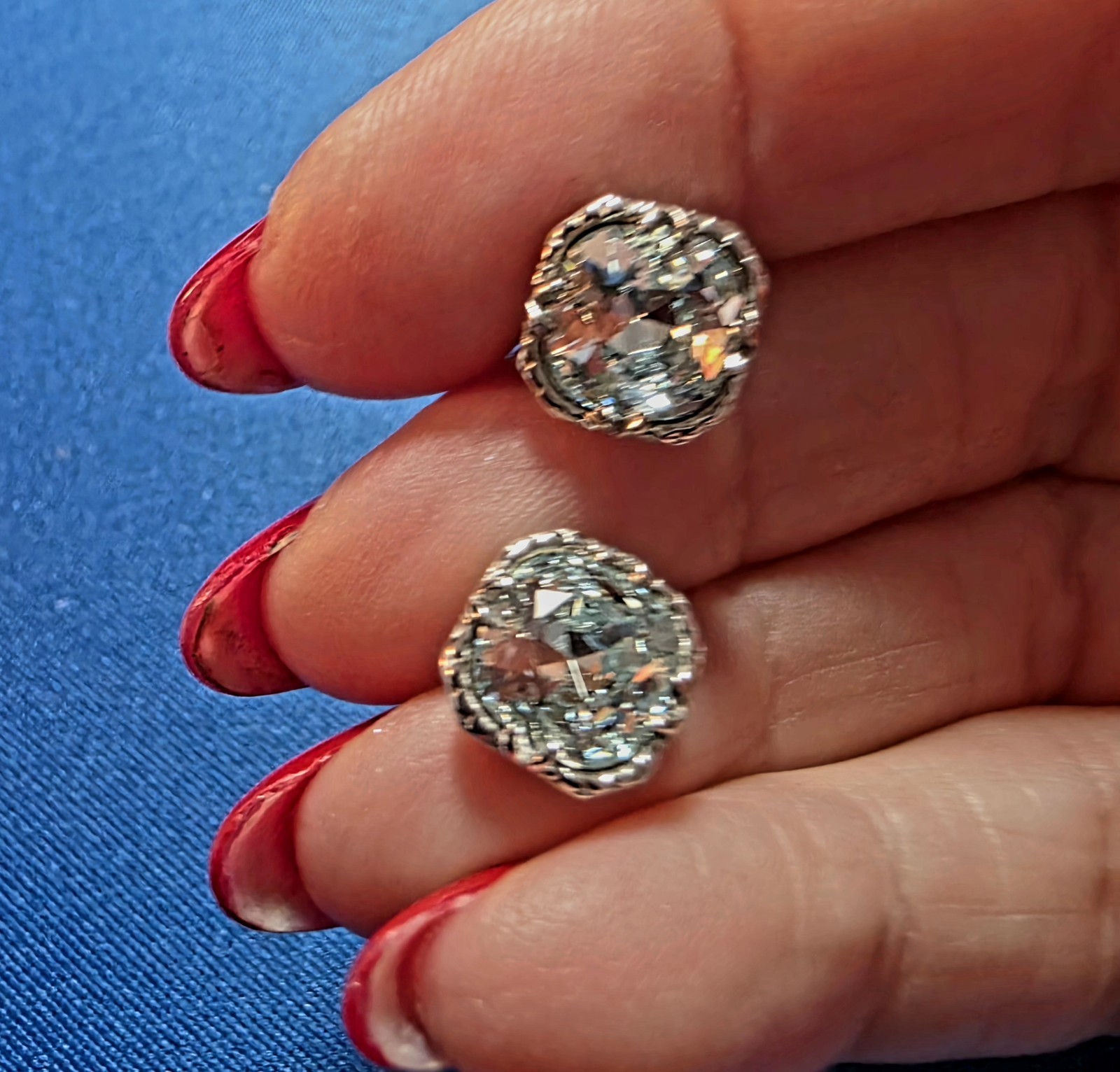 Sundance Catalog .925 SS Genuine Gemstone Blue Topaz Earrings