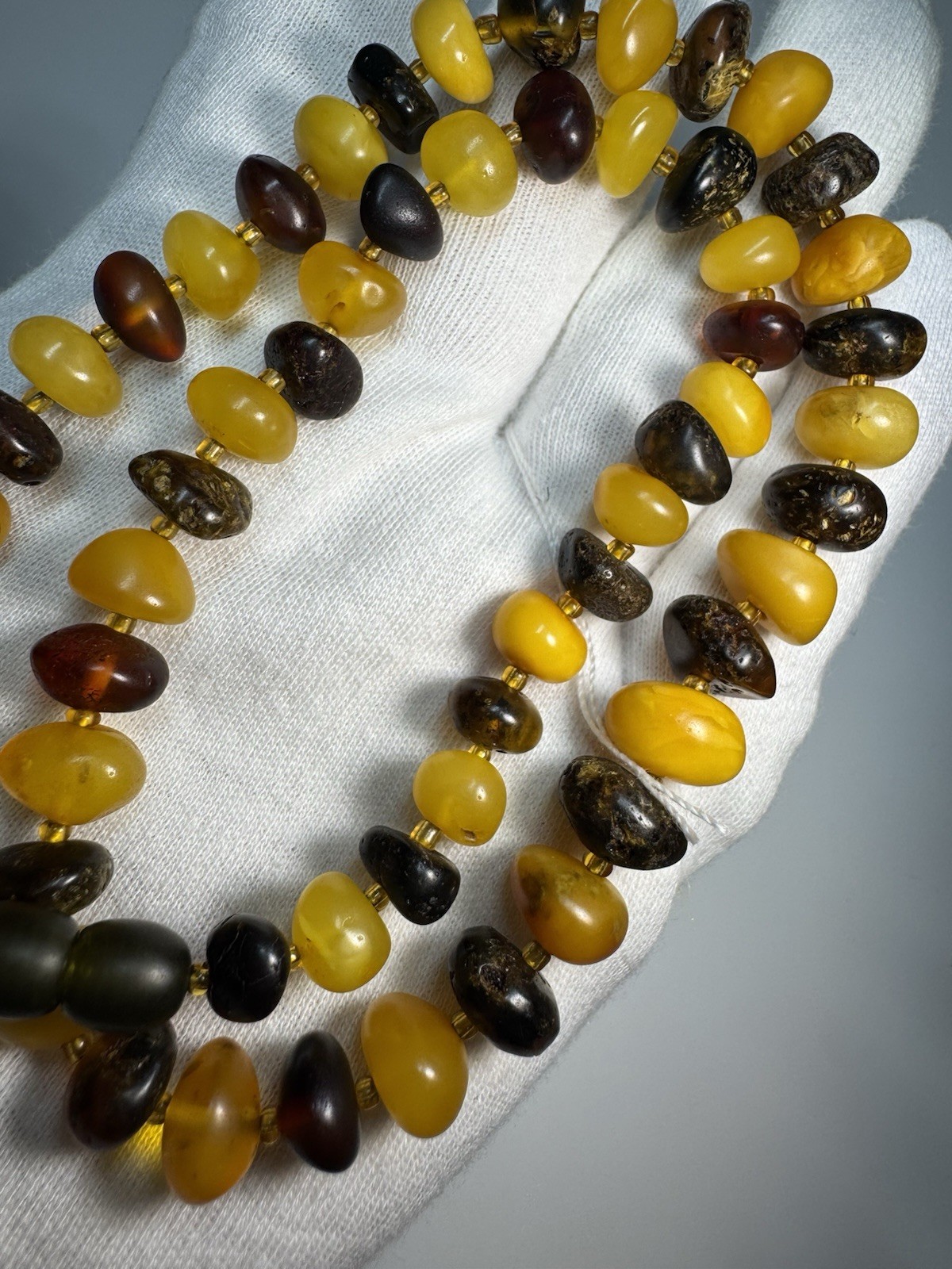 Natural Baltic Amber Necklace Natural Inclusions 20.4g 45cm