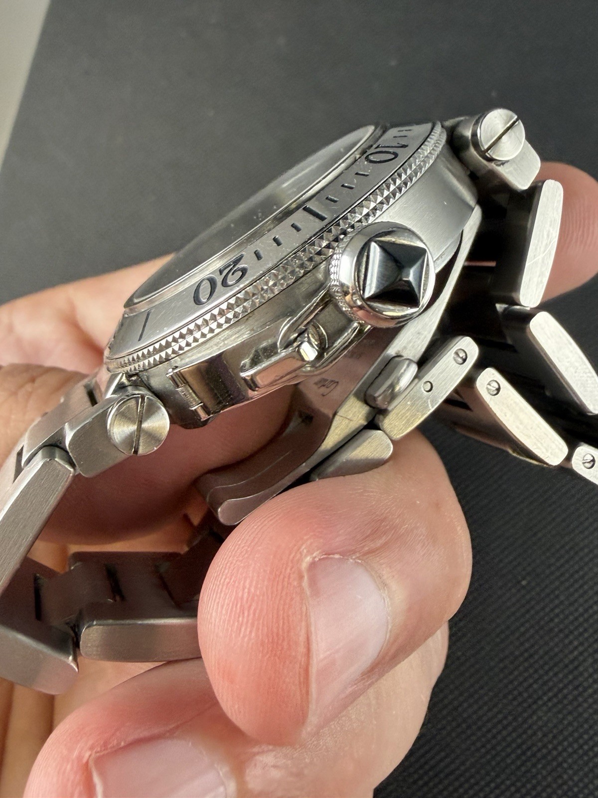 Cartier Pasha Seatimer 2790 Auto 40mm SS Watch Date Black Diver Dial
