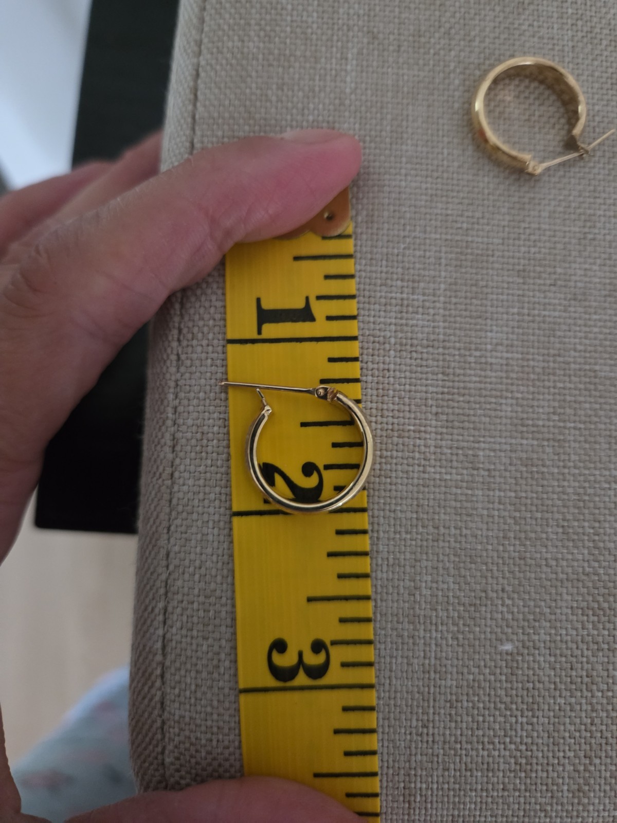 Vintage 14K Yellow Gold (585) Diamond Cut Hoop Earrings Stamped