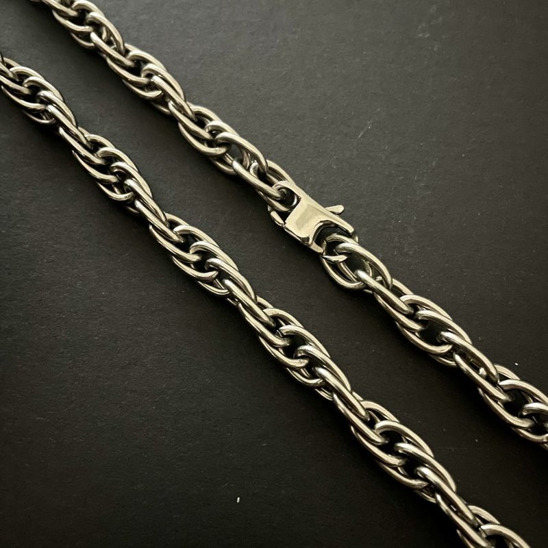 New Pure Titanium Twisted Necklace Wide 7mm Anti Allergic Trendy Personality