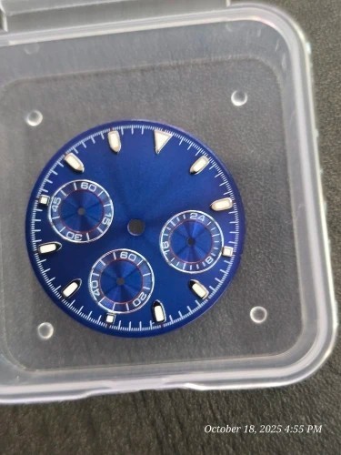 29mm Watch Dial Green Luminous High Quality For VK63 Quartz Movement Accessories