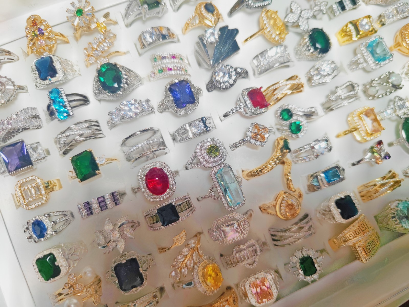 Wholesale 50Pcs Mixed Rings Bulk Finger Band Ring Lot Men Women Jewelry Fashion