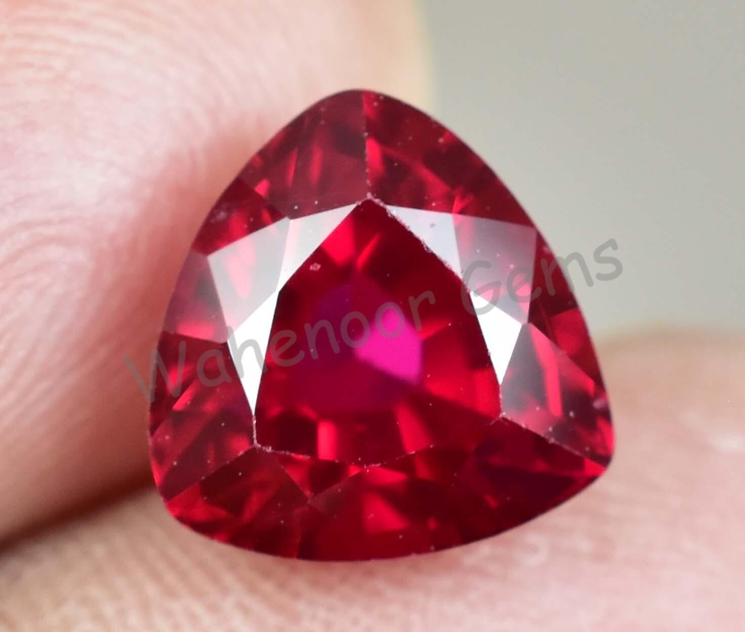 6.70 Ct Natural Blood Red Ruby Trillion Certified Mozambique Stunning Gemstone