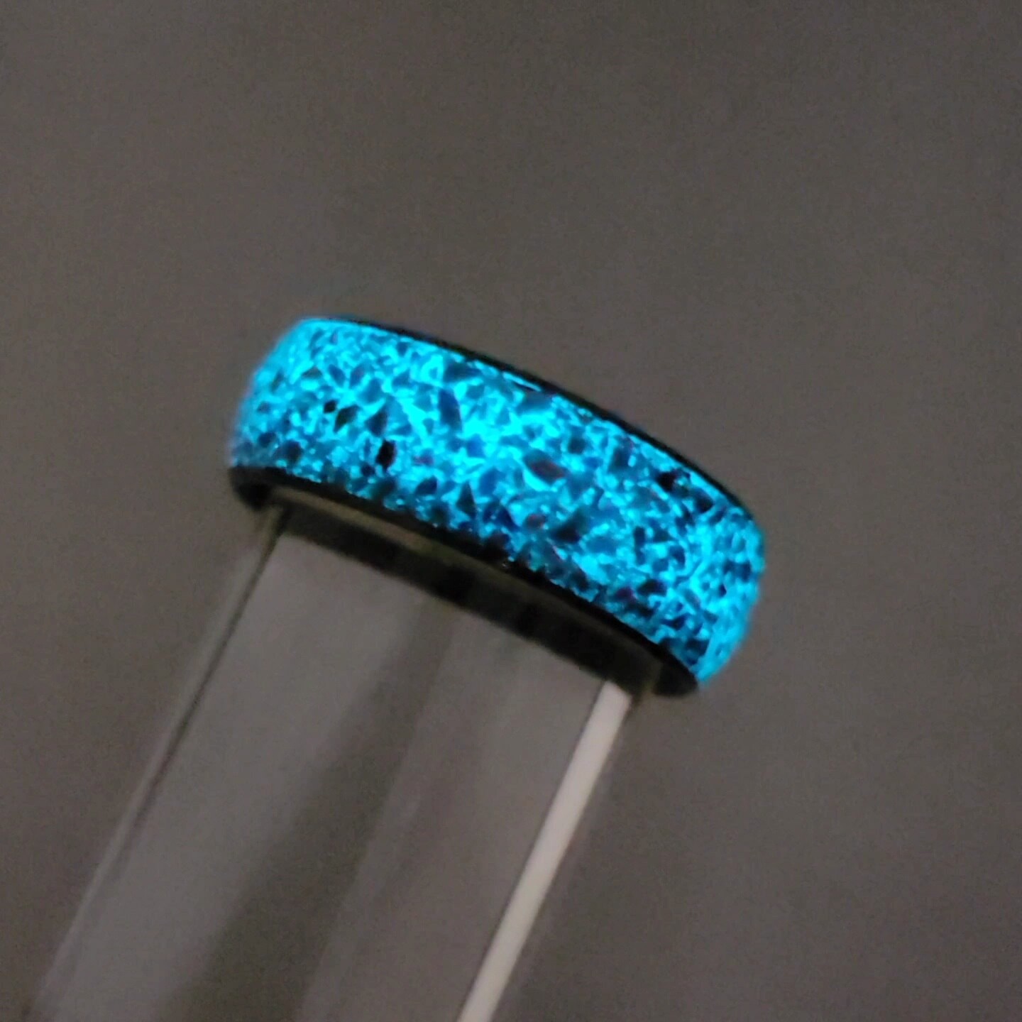 Carbon Fiber Ring with Fire Opal inlay – Handcrafted – Sizes 4-16 – Custom Width