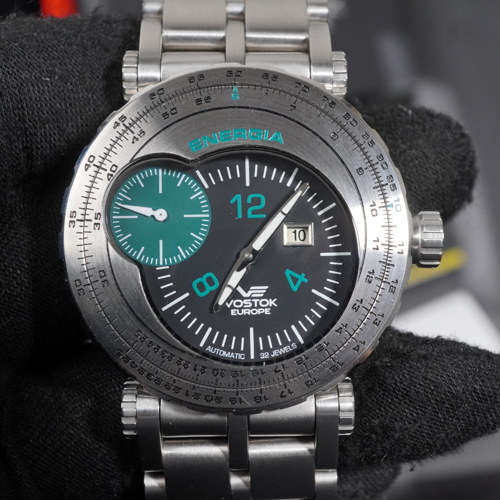 Vostok-Europe Energia Launch Vehicle Automatic Watch 50M 44mm +7 Sec Rare