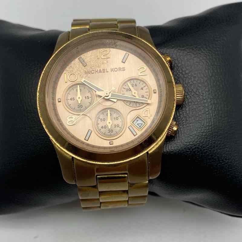 Michael Kors MK-5128 Gold Tone Stainless Steel Chronograph Women’s Watch 38mm
