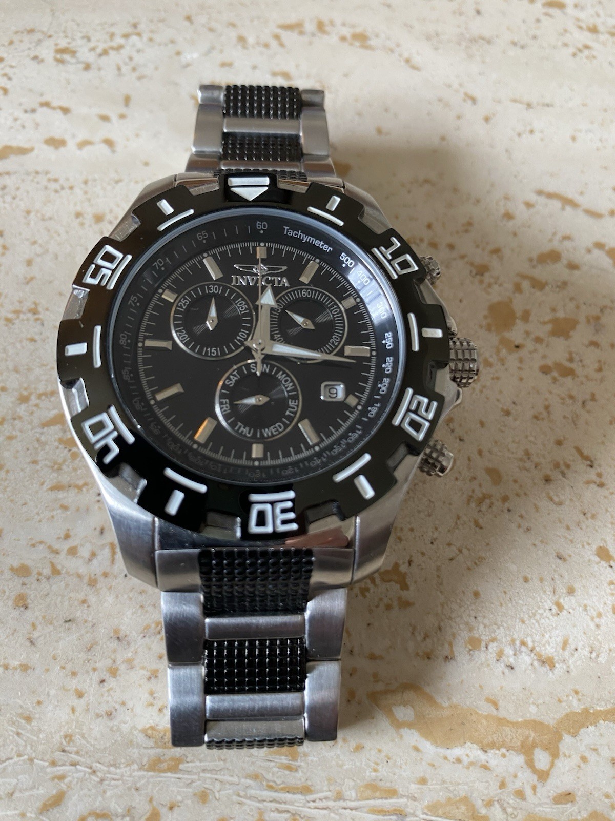 INVICTA SPECIALTY 100M water R Tritnite Flame-Fusion Cristal Model # 6407