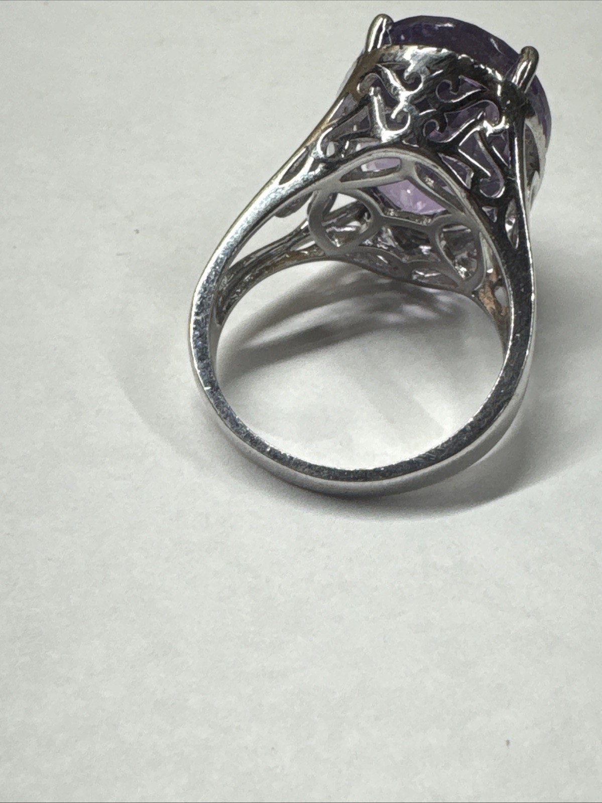 NWT Retired JTV 7.83ct Orchid Amethyst Sterling Silver Ring SZ 10.75 Stunning