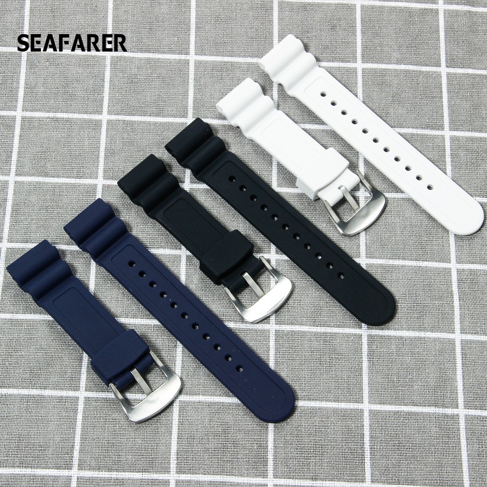 For Seiko Prospex SNE545 547 537 541 535 Silicone Watch Band Straps Mens 22mm