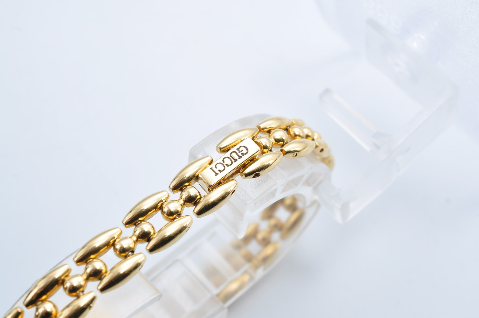 Gucci 11/12.2 Change Bezel Watch Gold Tone Rice Link Band w/6Bezels,Box w-11131