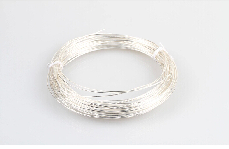 1m 24ga (0.5mm) Silver Round Wire Dead Soft Craft & Jewellery Wire 99.99% Pure