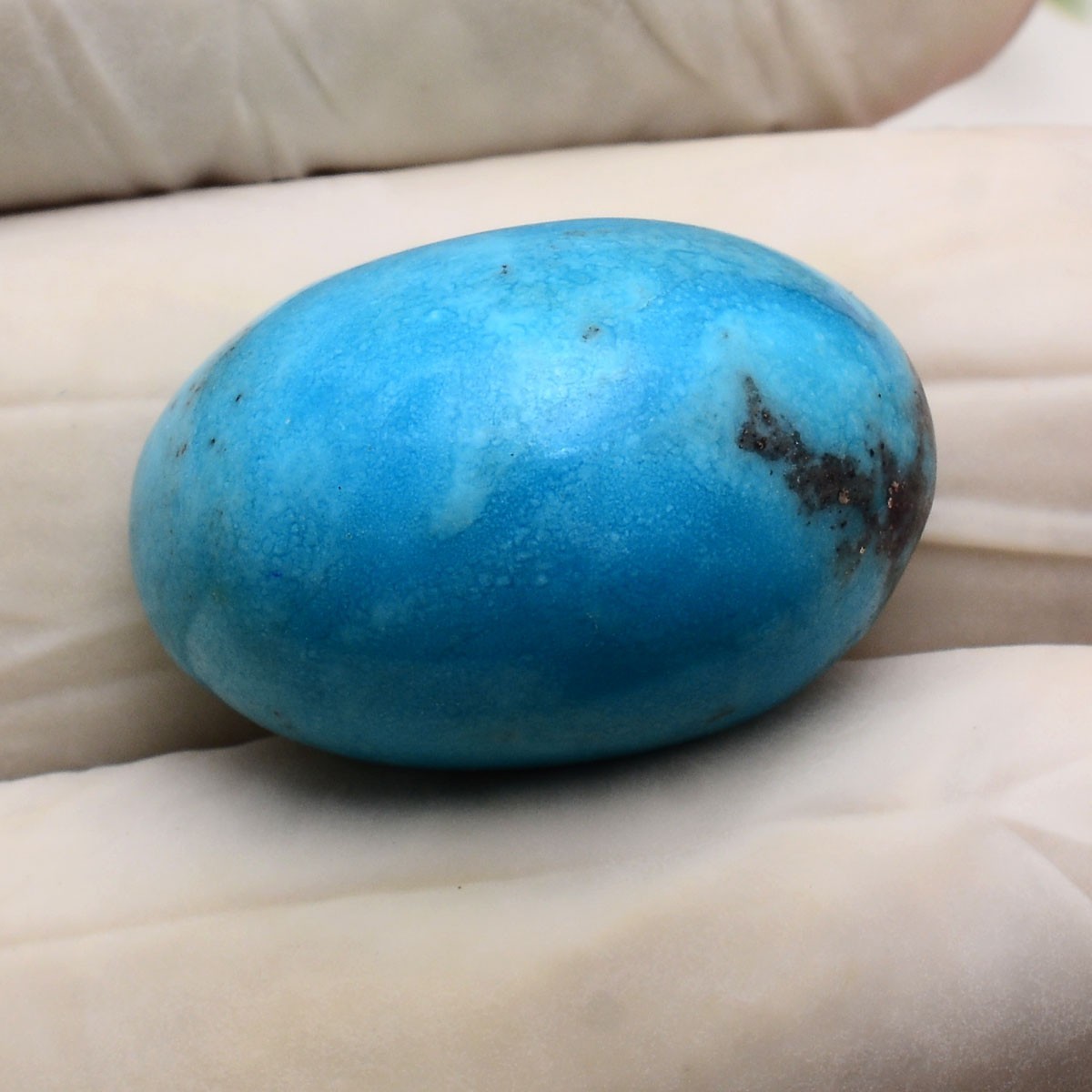 35.36 Cts Natural Persian Turquoise 23mmx16mm Oval Cabochon Untreated Gemstone